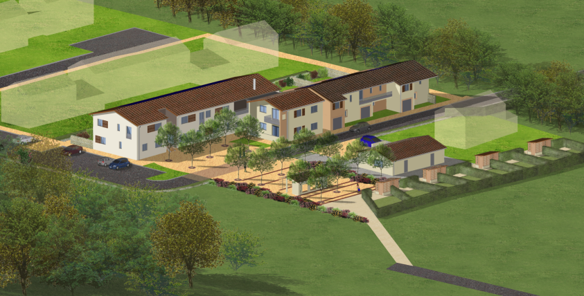 Vue élargie du nouveau quartier
