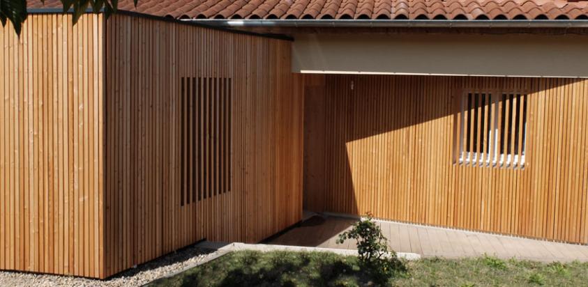 Vue de l'entrée de la maison