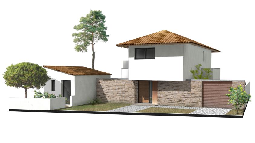 Construction d'une maison au Teich