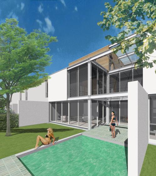 vue sur piscine -villa 5