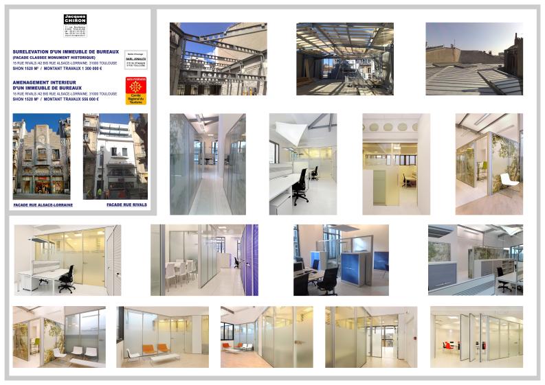 Images chantier et aménagement bureaux du CRT