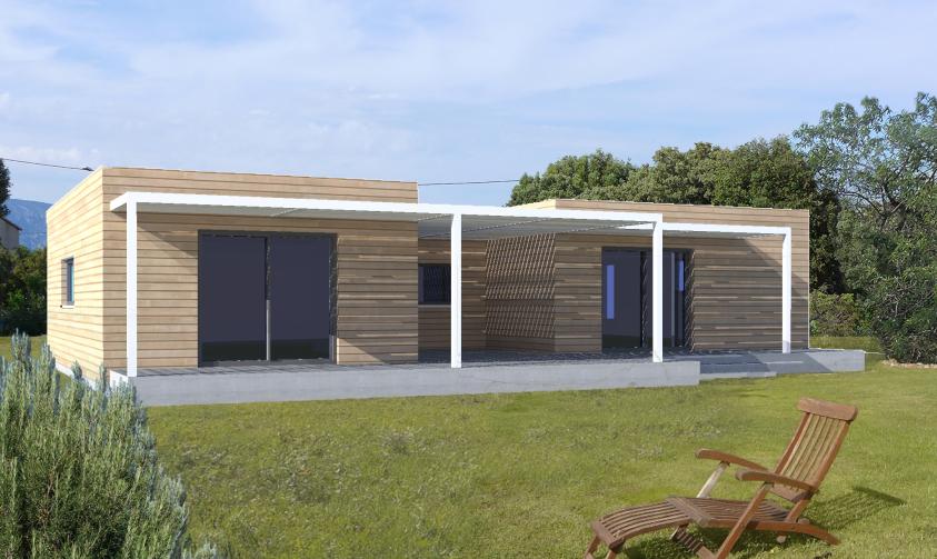 Villa ossature bois basse consommation à Causse de la Selle 34