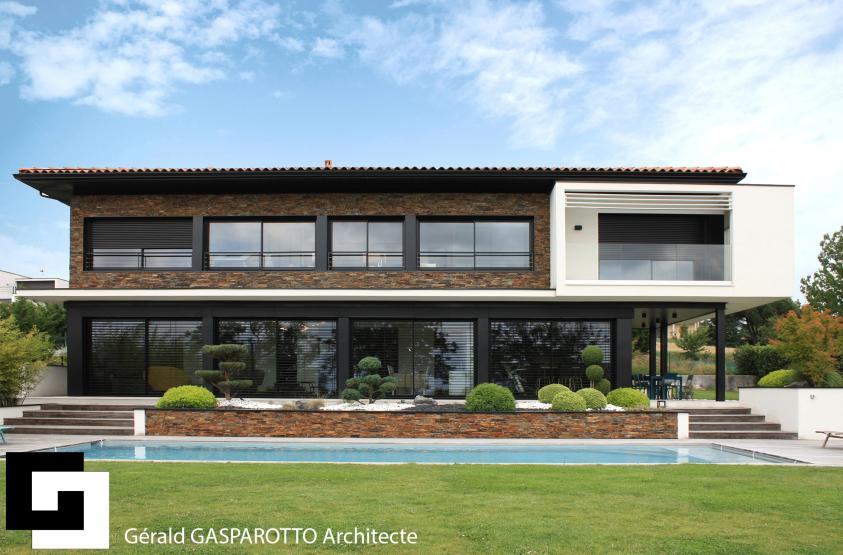 Villa individuelle contemporaine d'architecte toulouse gasparotto