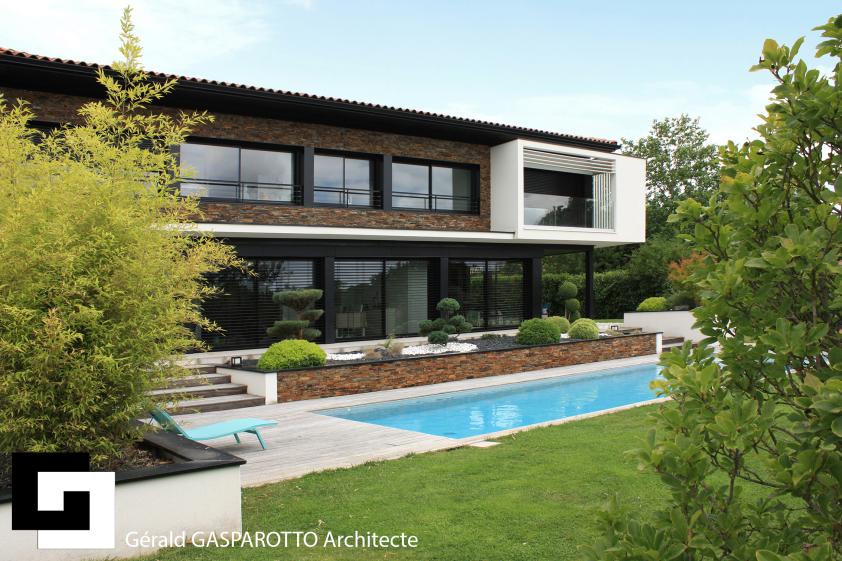 Villa individuelle contemporaine d'architecte toulouse gasparotto
