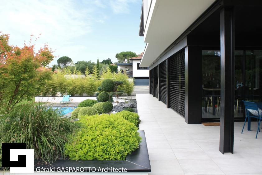 Villa individuelle contemporaine d'architecte toulouse gasparotto