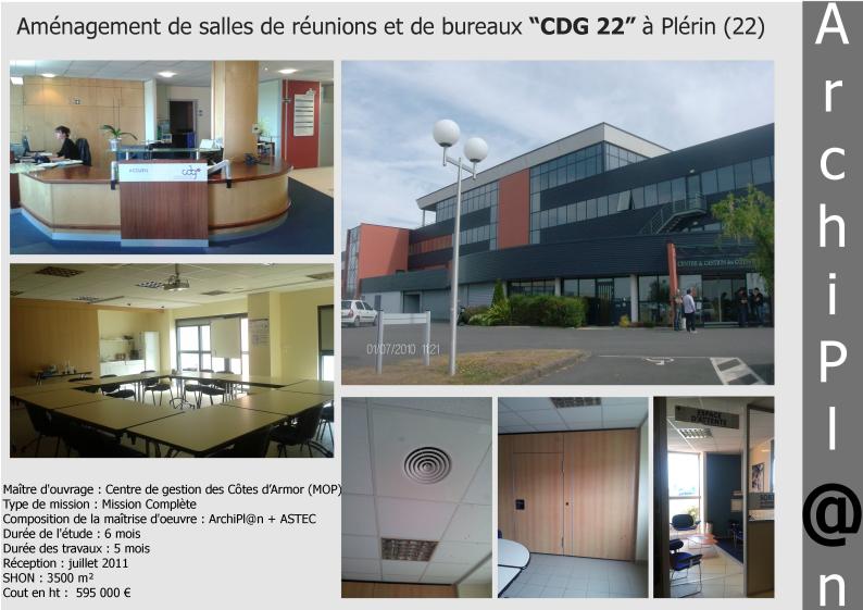 Aménagement de salles de réunions et de bureaux “CDG 22” à Plérin (22)