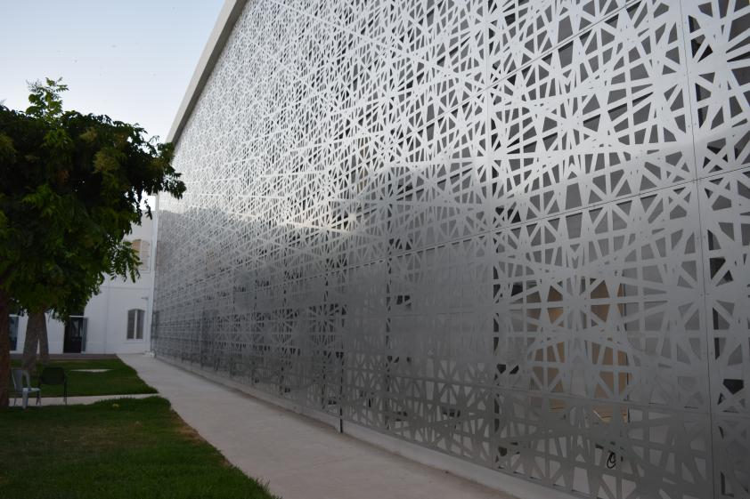 détail façade métallique