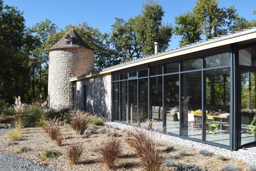 vue façade vitrée