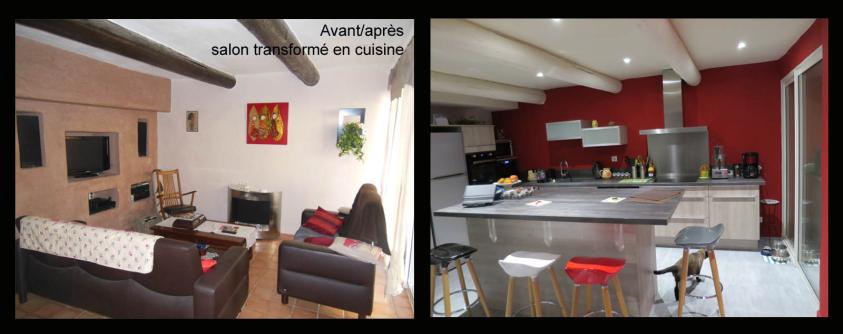 Le salon devient cuisine