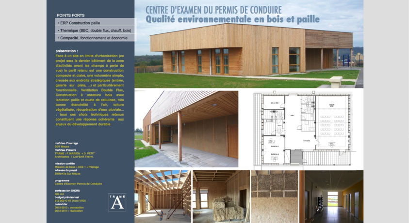 Centre d'examens du permis de conduire - Eco-construction pour un bâtiment publi