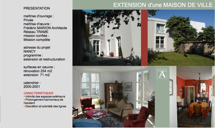 Rénovation et extension d'une maison de ville