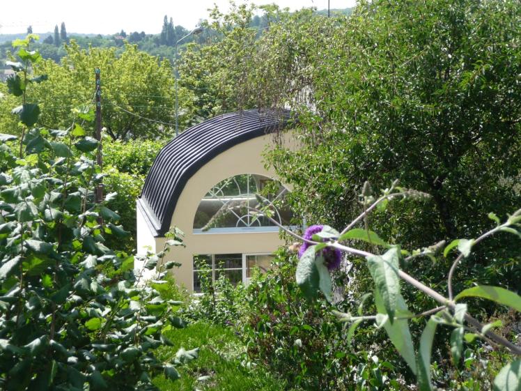 Extension de maison individuelle - Couverture en Zinc prépatiné galbé
