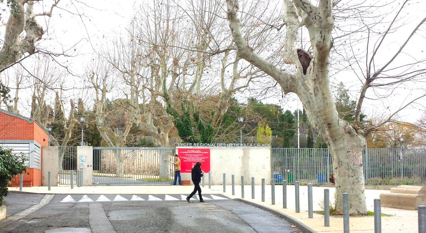Restructuration de l'entrée principale au Lycée La Calade