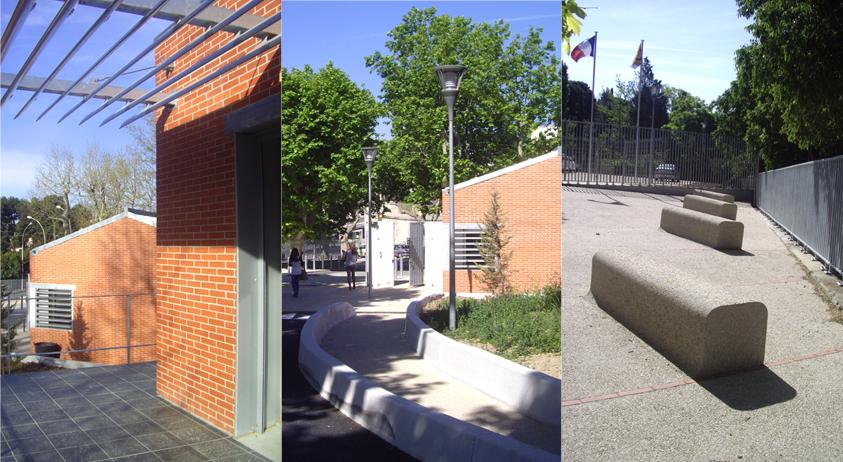 Restructuration de l'entrée principale, réhabilitation de l'administration, créa