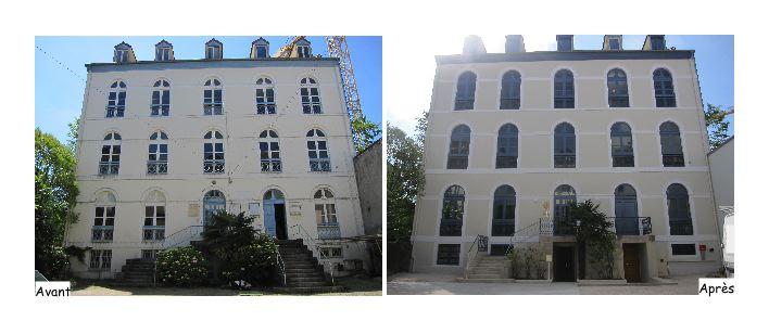 Façade  principale  sur cour d'accès.