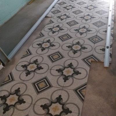 présentation du carrelage, calepinage