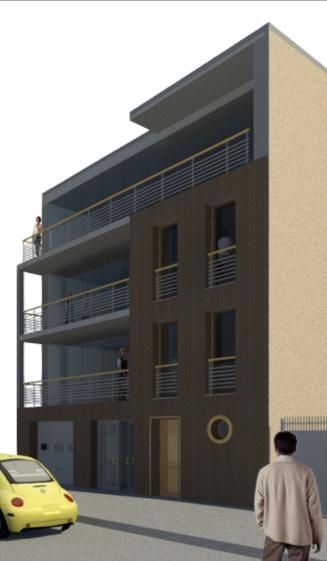 image de synthèse façade rue côté Est