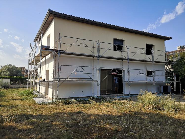 Les travaux en cours de finition : l'isolation thermique par l'extérieur (ITE)