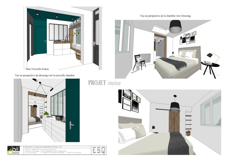 planche vues 3D en esquisse 