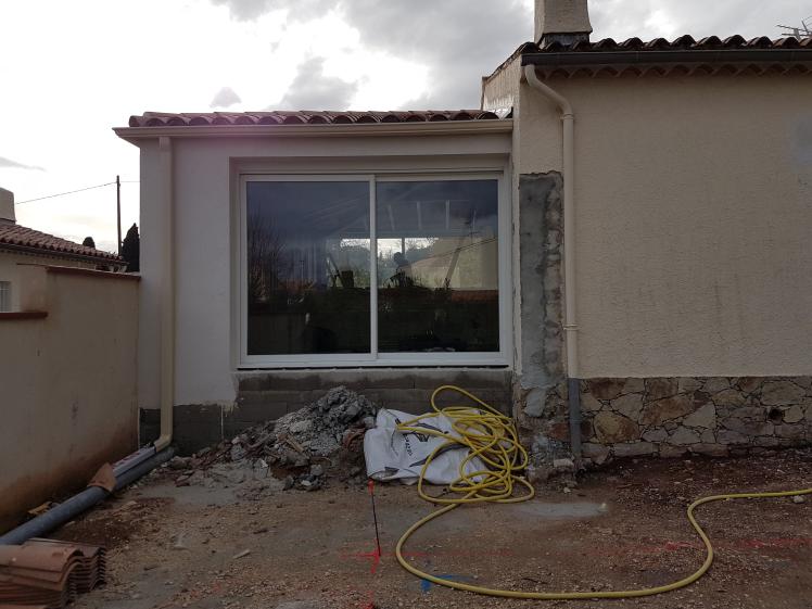 l'extension en cours de chantier