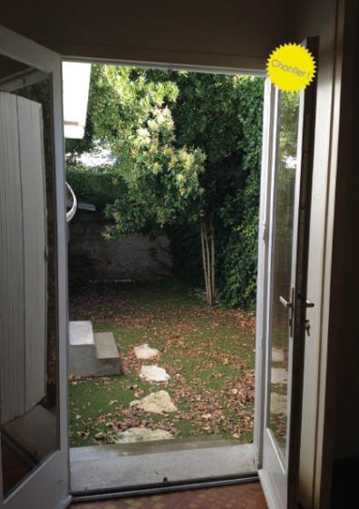 L'accès au jardin avant le projet