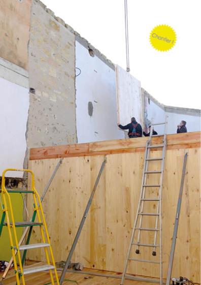 La mise en place des éléments préfabriqués