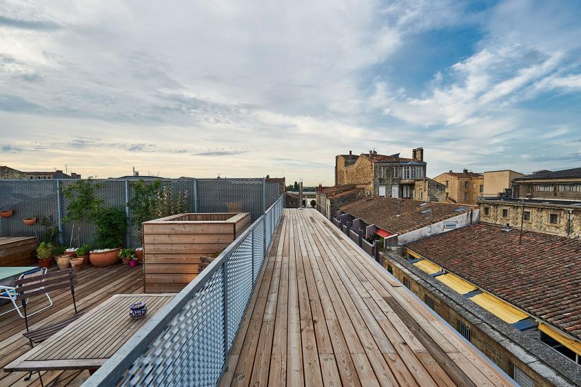 Les points de vue depuis la terrasse partagée