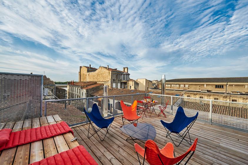 Les points de vue depuis la terrasse partagée