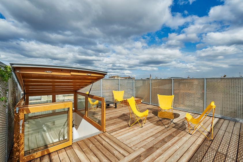 Les points de vue depuis la terrasse partagée
