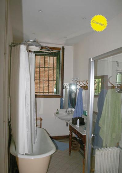 Espace de bain avant la rénovation