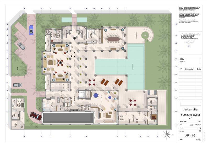Plan de mobilier RdC - Ground floor furniture layout