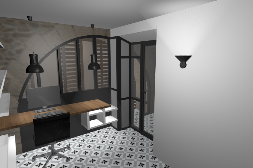 Chambre/bureau - étude 1