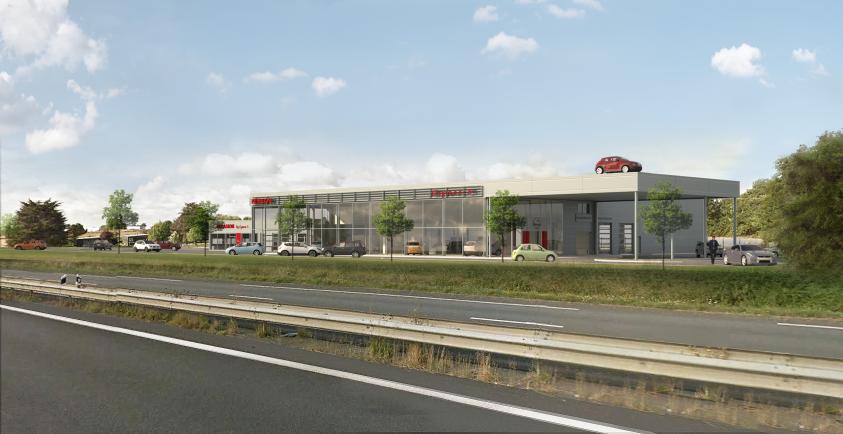 NISSAN SAINT GREGOIRE (35 - Rennes) - Vue Nord projetée