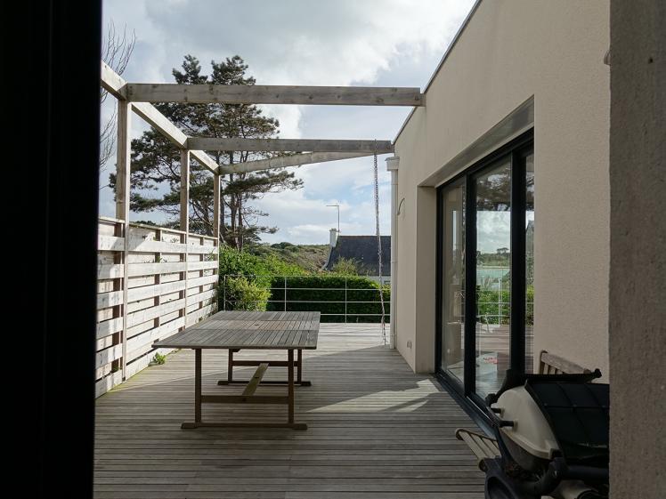 Une vue de la terrasse