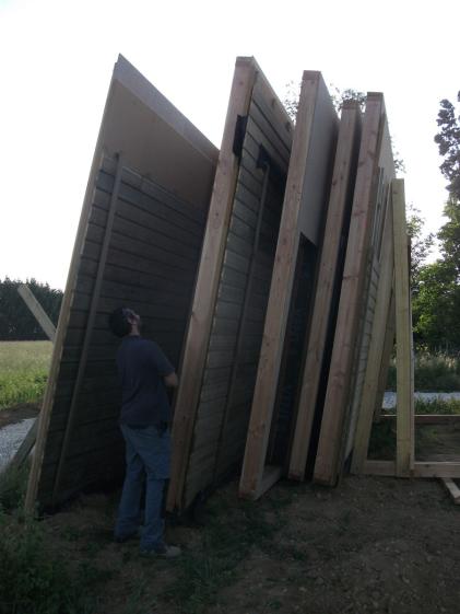Livraison des murs préfabriqués en atelier