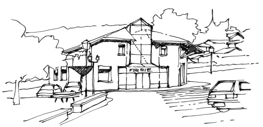 Croquis d'intention validée par la Mairie