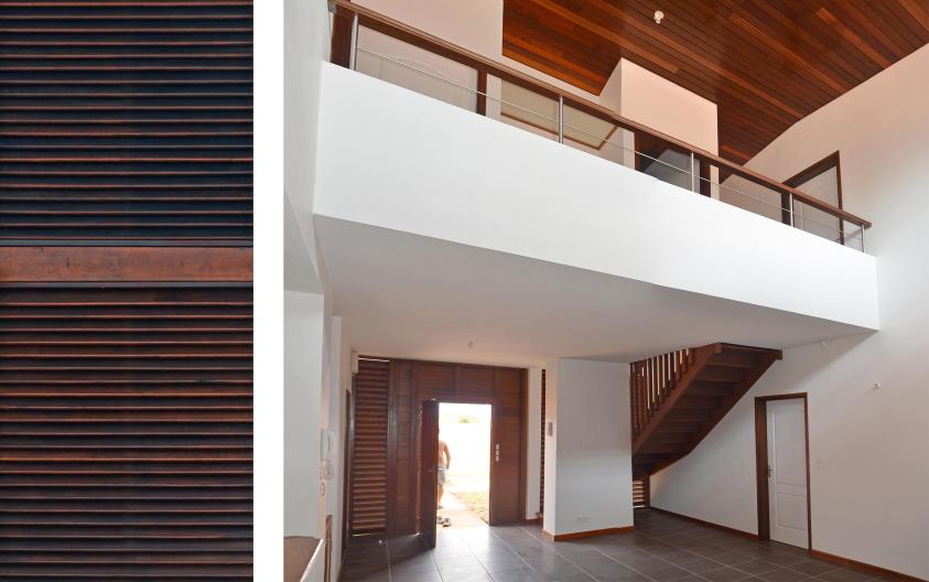 Séjour et mezzanine au R+1