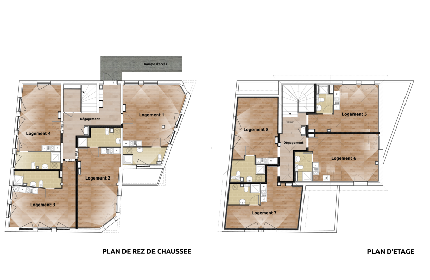 Plan de Rez de Chaussée et d'Etage