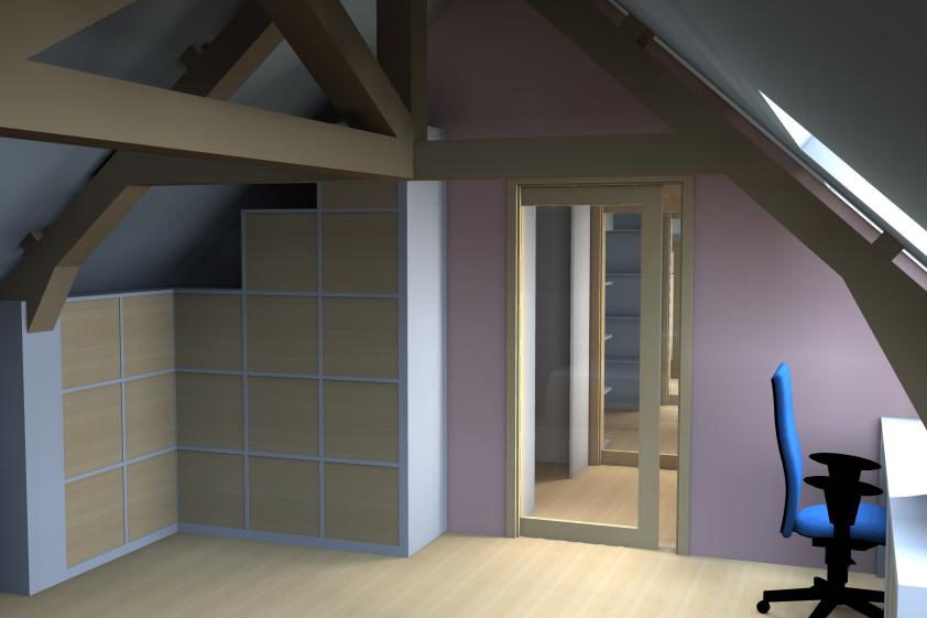 Aménagement d'un comble - Espace Bureau