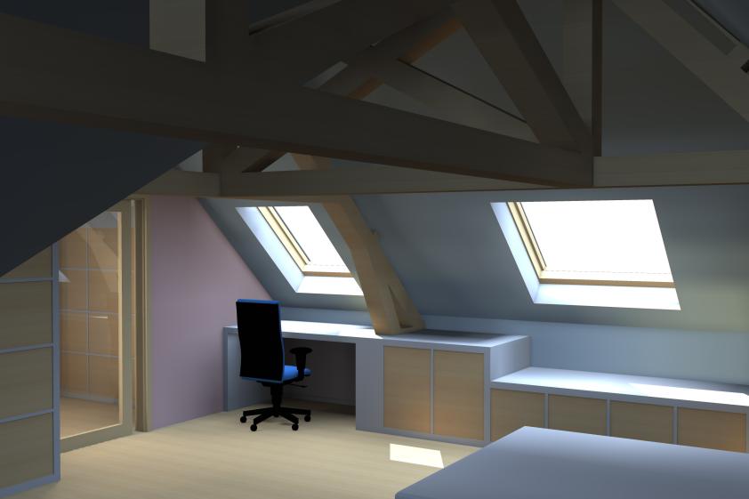 Aménagement d'un comble - Espace Bureau