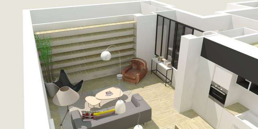 Proposition d'aménagement salon