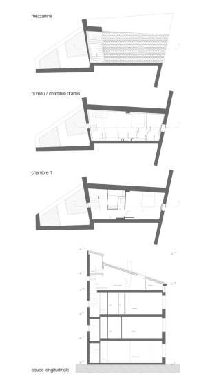 PLans et coupe du projet