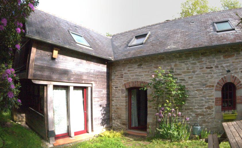 Extension en "paille" bardée chataigner