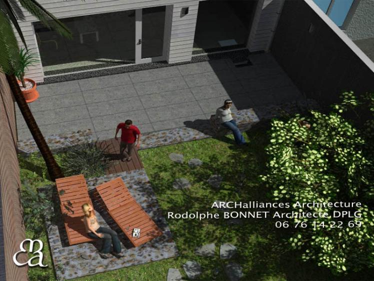 Axonométrie jardin