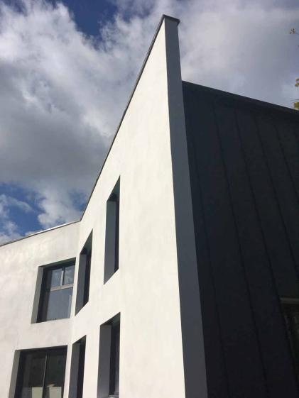 Photo angle maison contemporaine