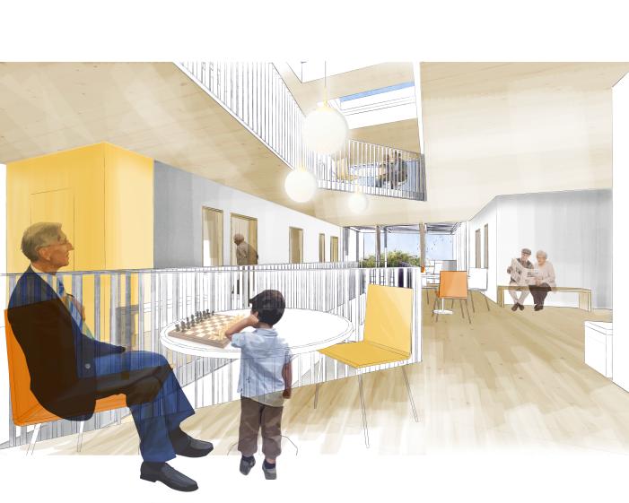 20 Logements collectifs // Placette intérieure R+1