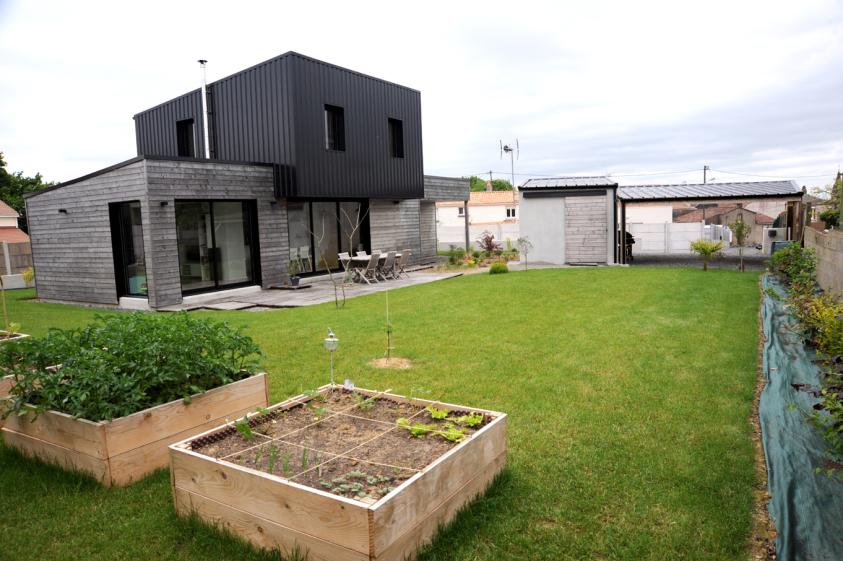 Construction d'une maison ossature bois à Saint-André-de-la-Marche (49).