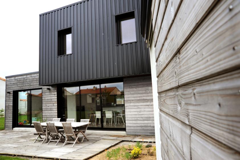 Construction d'une maison ossature bois à Saint-André-de-la-Marche (49).