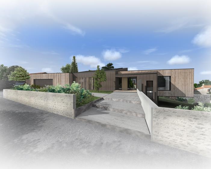 Construction d'une maison à Vertou. architecte Atelier 14 (CLISSON)