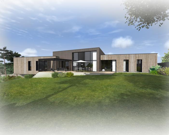 Construction d'une maison à Vertou. architecte Atelier 14 (CLISSON)